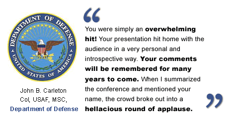 Department of Defense keynote testimonial