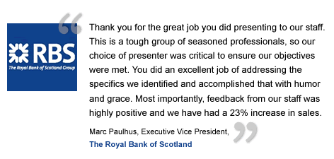 RBS keynote testimonial