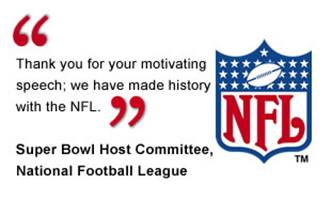 NFL keynote testimonial